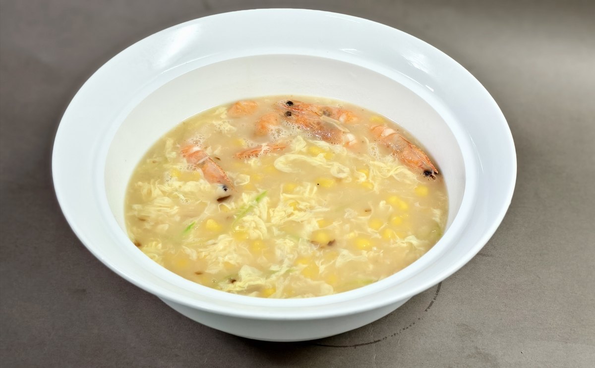 海鲜疙瘩汤，汤色鲜香，京都渔市·超级平价大排档寿光店实拍